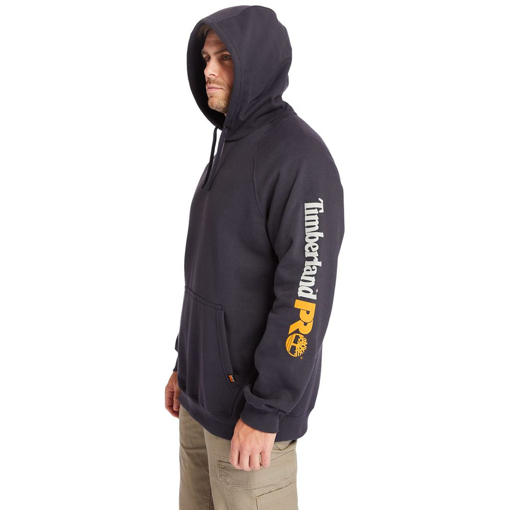 Timberland Φουτερ Ανδρικα Σκουρο Μπλε - Pro® Big & Tall Hood Honcho Sport Hoodie - Greece 6213487-EB